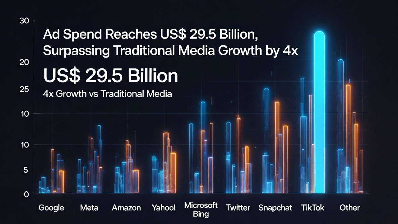 Ad Spend Alcança US$ 29,5 Bilhões e Supera Crescimento da Mídia Tradicional em 4x