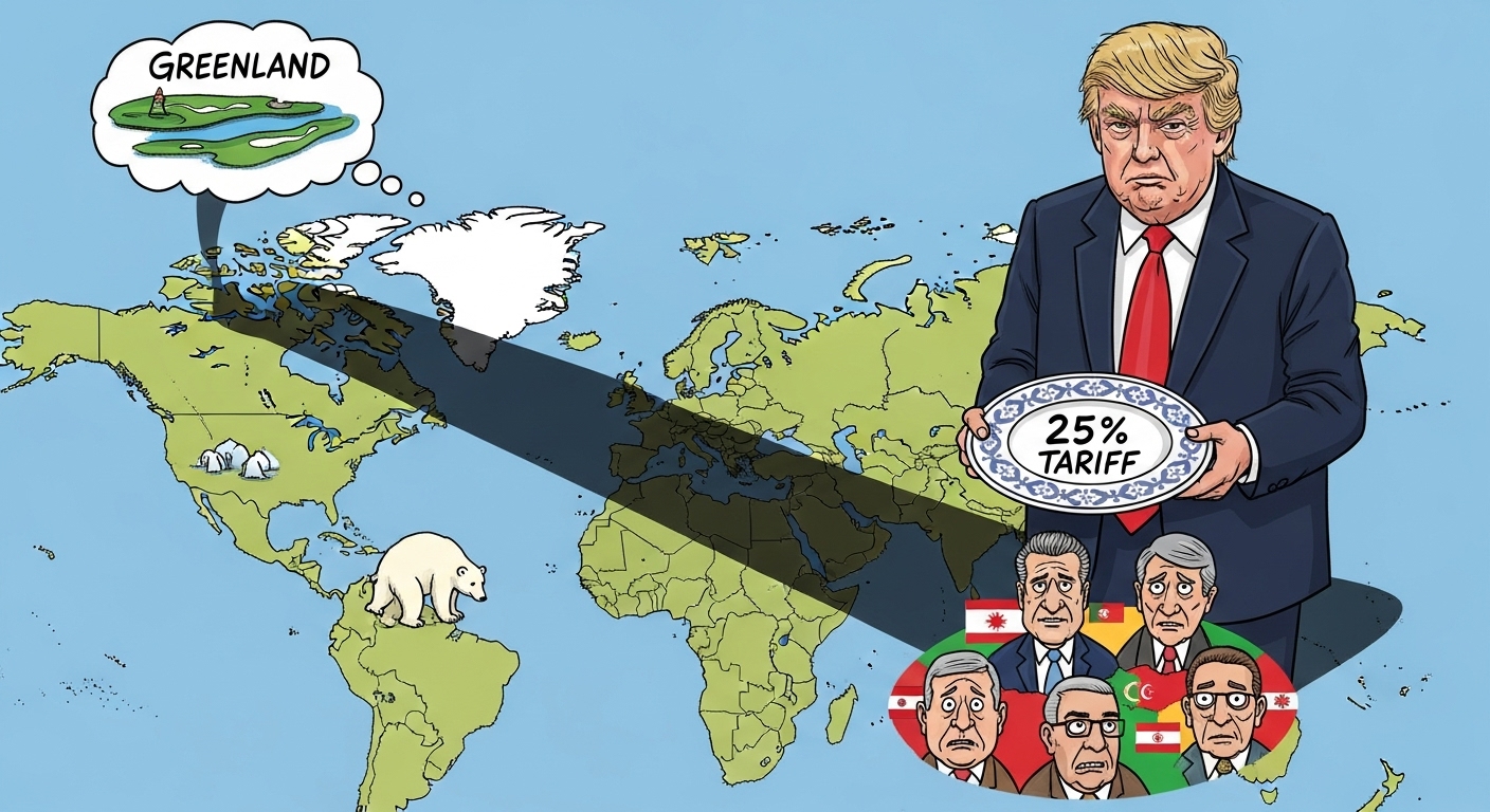 Trump Ameaça Groenlândia e Propõe Tarifa de 25% a Países que Negociam com Irã