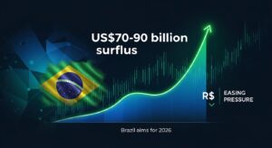 Brasil mira superávit de US$ 70–90 bi em 2026 para aliviar pressão sobre o real