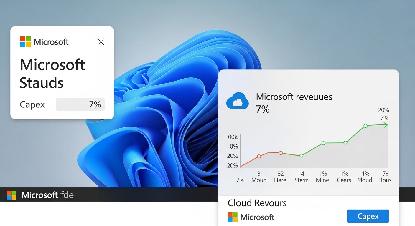 Microsoft cai 7% após lucro com nuvem desacelerando e capex em alta
